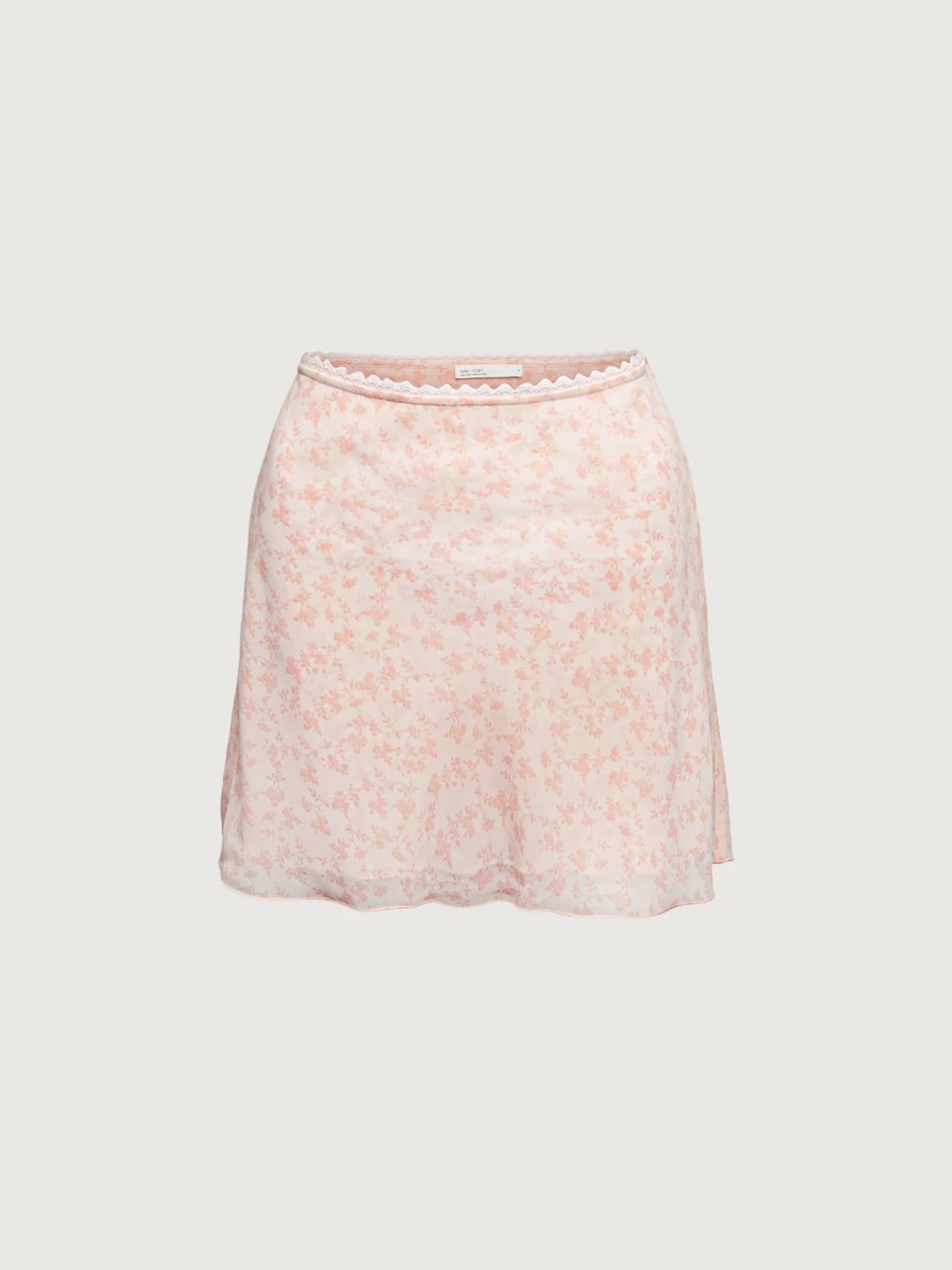 Oak + Fort Delicate Pink Floral Mini Skirt